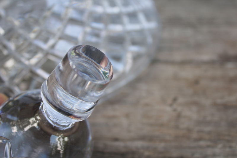 photo of vintage crystal ship's decanter bottle w/ stopper, I think not Waterford crystal!  #7